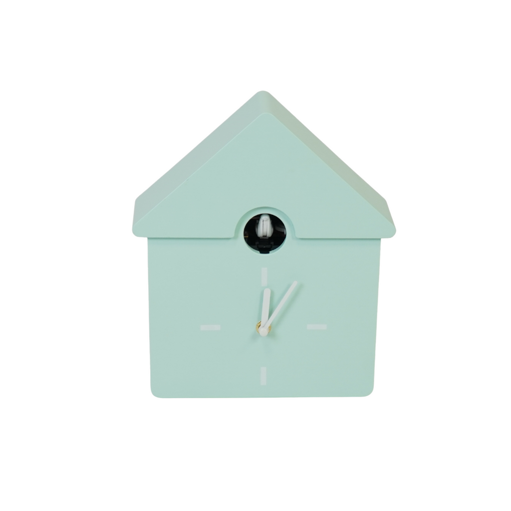 Cucù - Orologio a pendolo Cucù da parete- Verde menta- 24x27x9cm