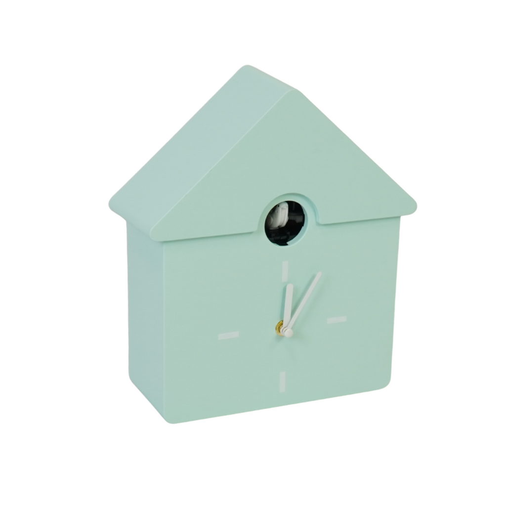 Cucù - Orologio a pendolo Cucù da parete- Verde menta- 24x27x9cm