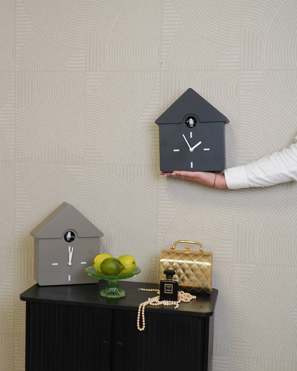 Cucù - Orologio a pendolo da parete - Nero