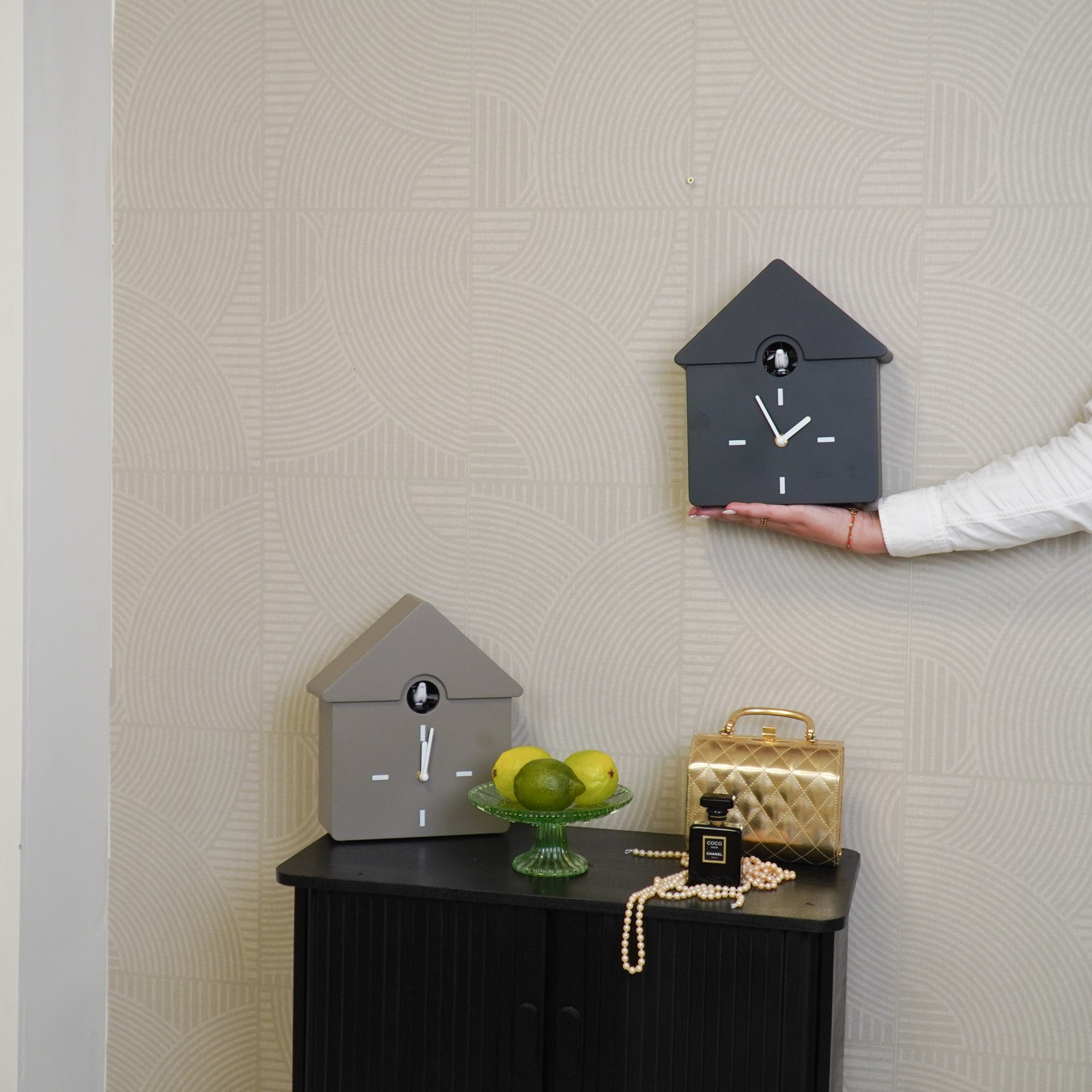 Cucù - Orologio a pendolo da parete - Nero