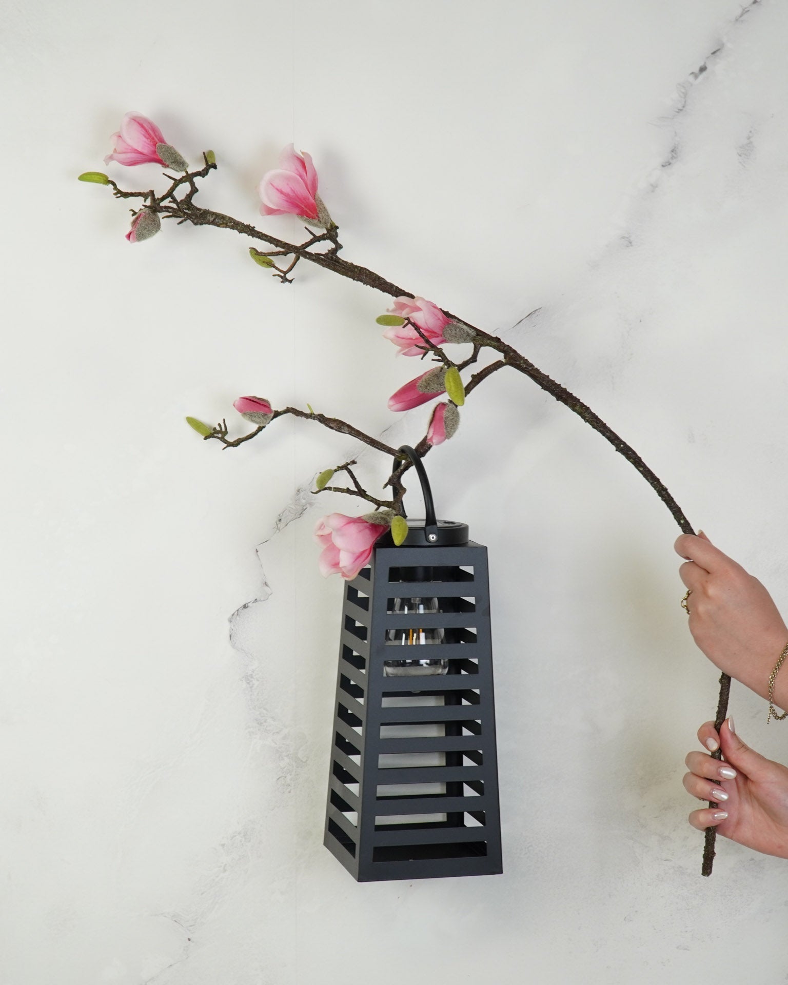 Tour - Lanterna solare in metallo, nero