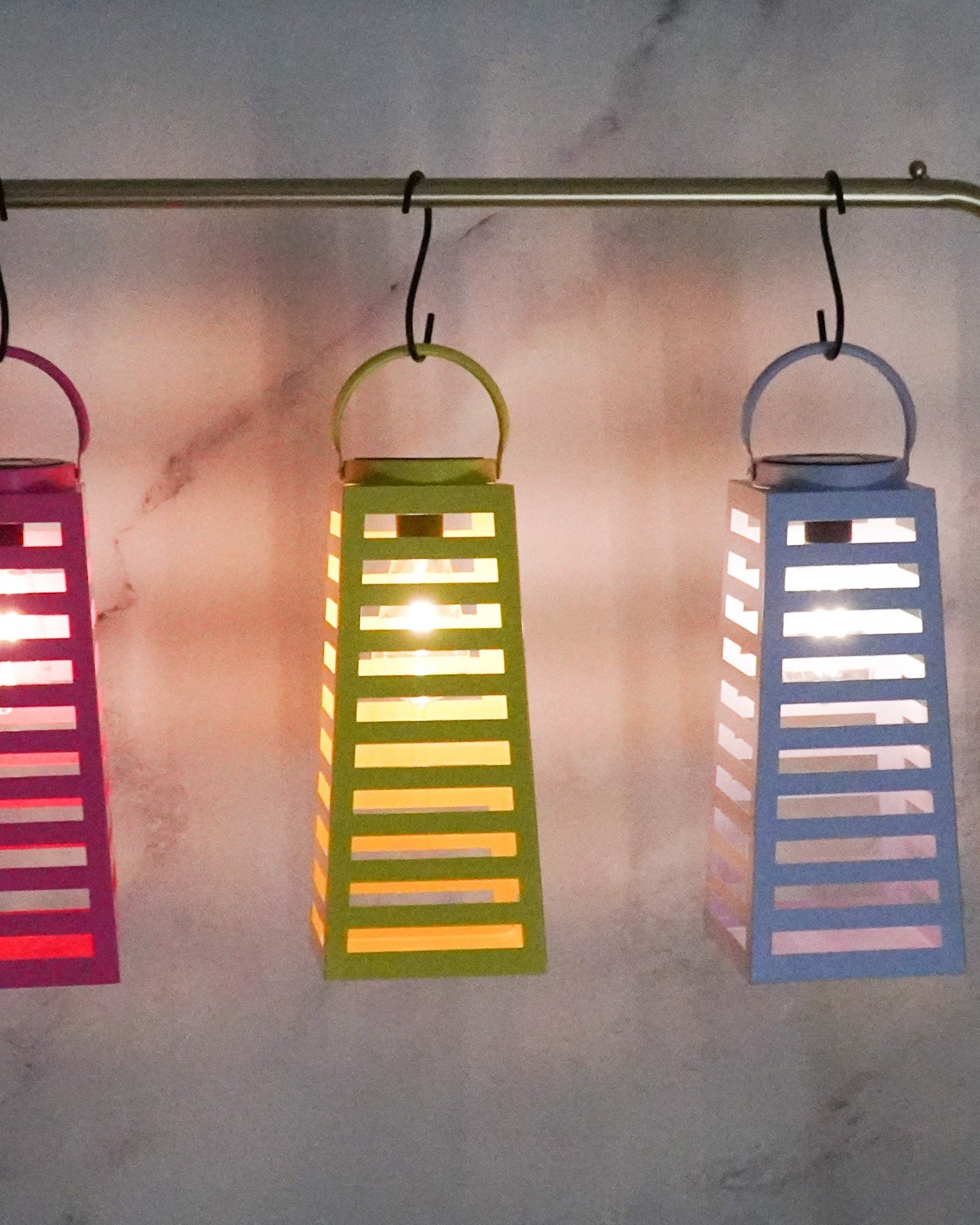 Tour - Lanterna solare in metallo, lilla