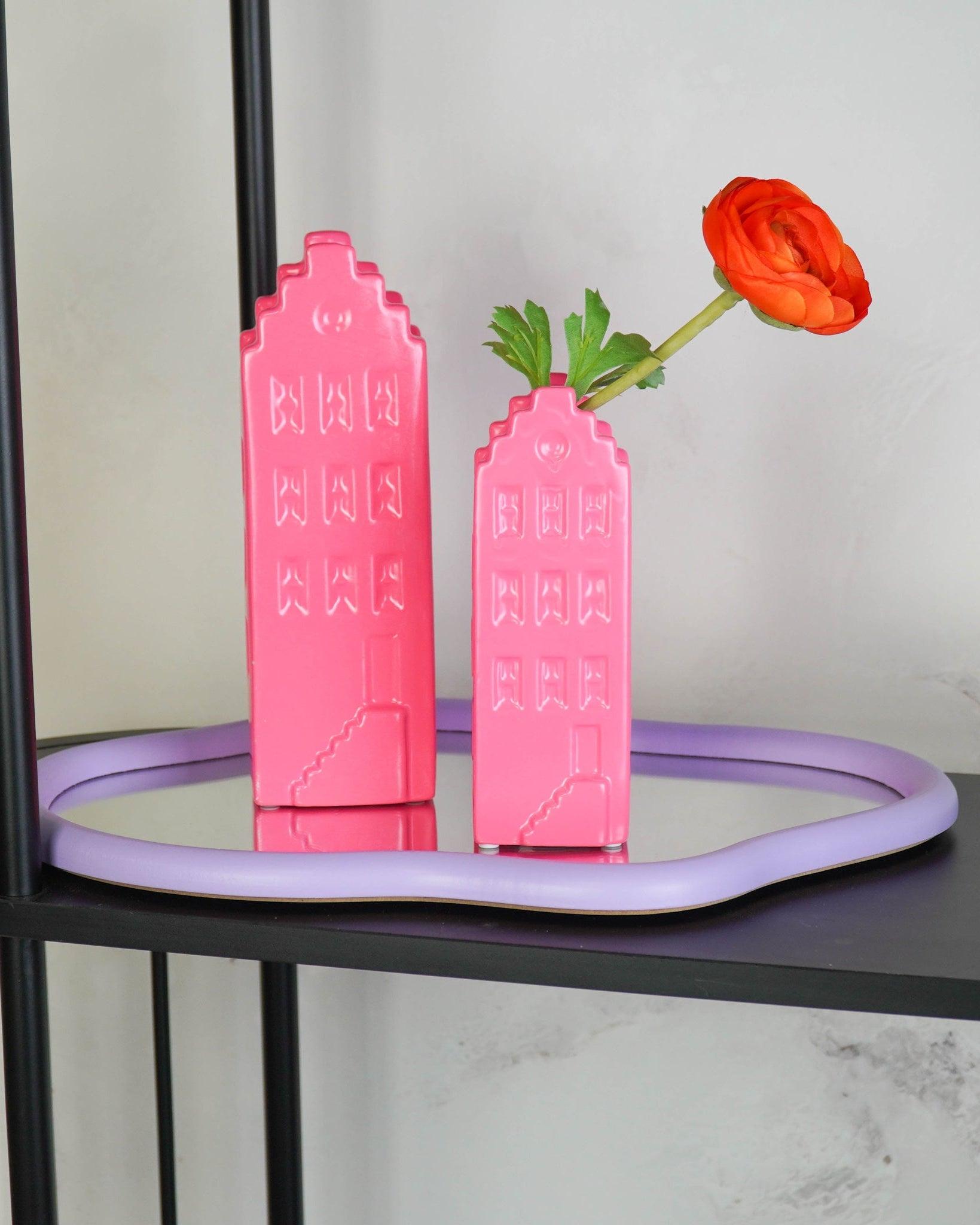 Organic - Specchio decorativo in MDF Lilla, 30x40cm