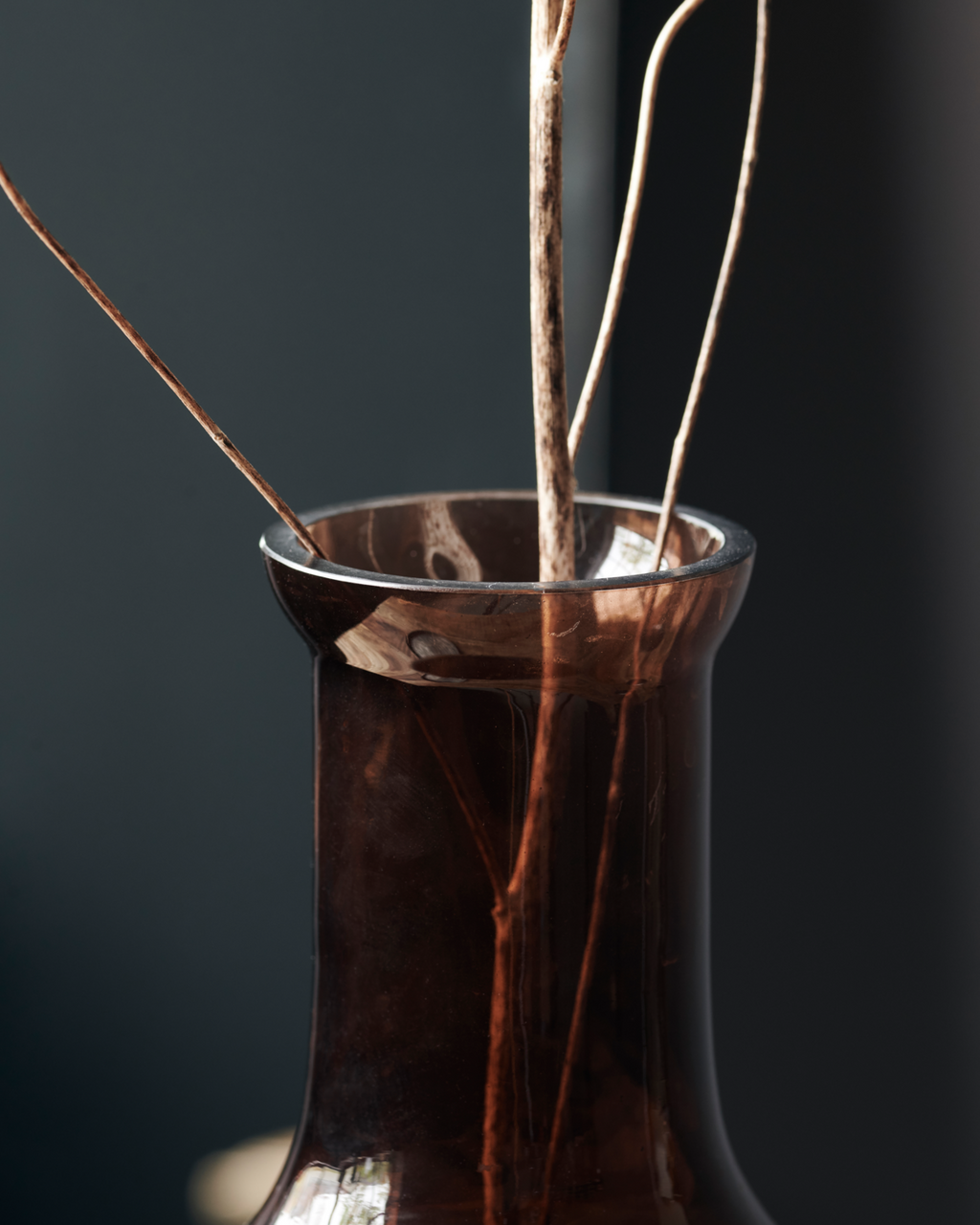 Tinka - vaso da terra in vetro marrone