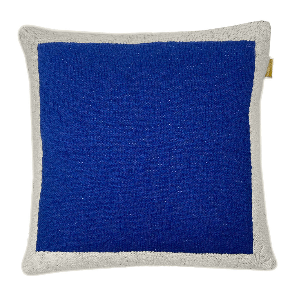 Poster - cuscino blu in cotone biologico, 50 x 50 cm
