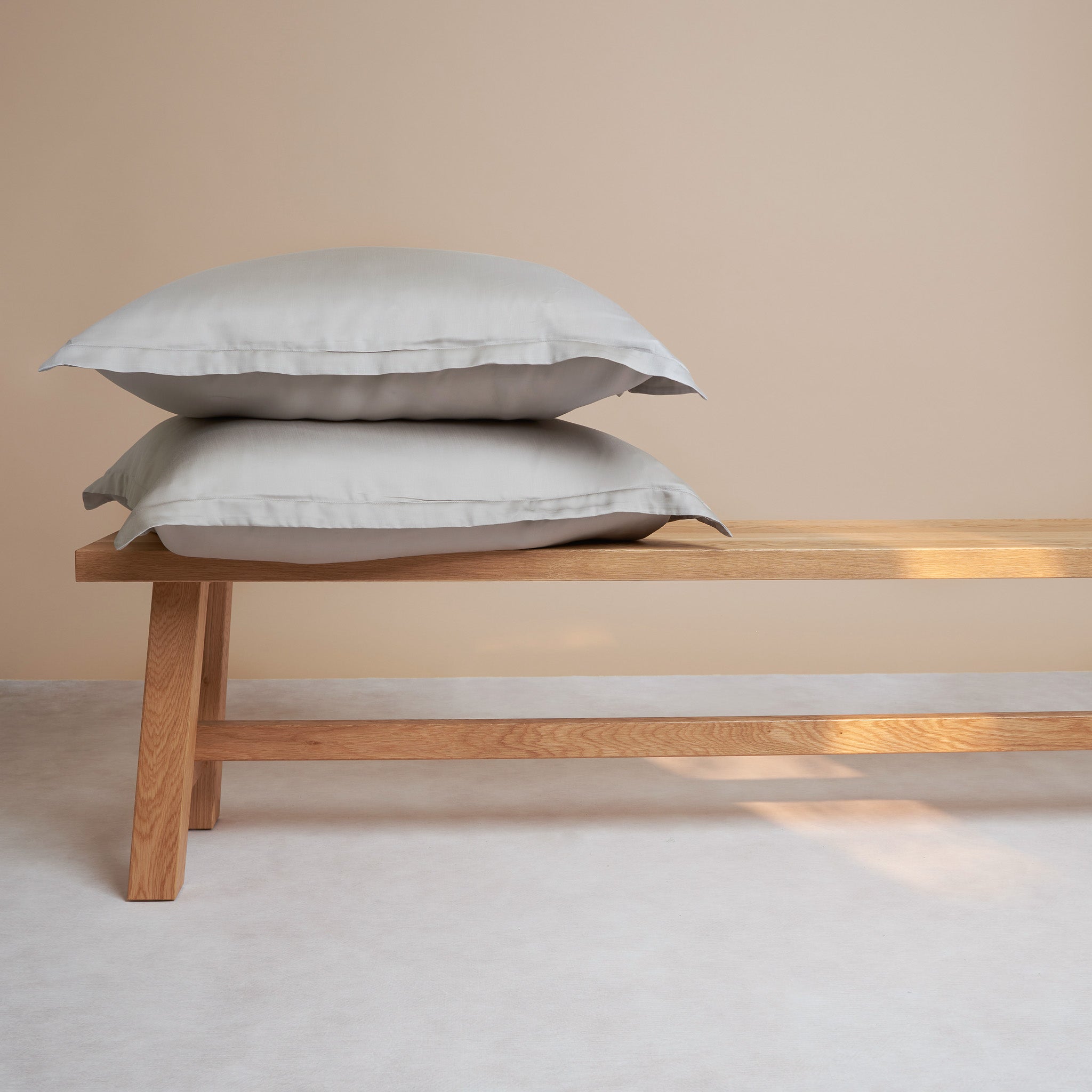 Tencel  - federa in tencel grigio tortora, 50 x 70