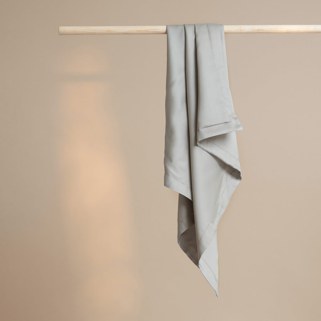 Tencel  - federa in tencel grigio tortora, 50 x 70