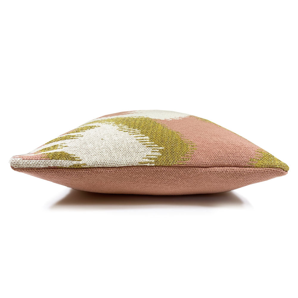 Ikat - cuscino rosa in cotone biologico, 50x50 cm