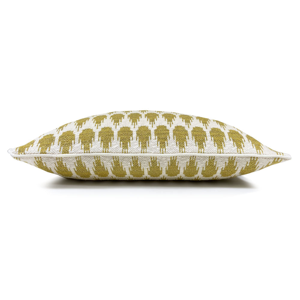 Botanic - cuscino rettangolare oro in cotone biologico,  35x60 cm