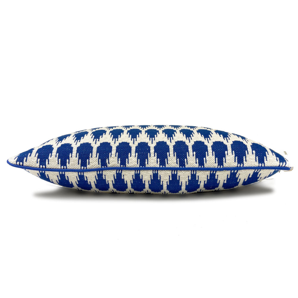 Botanic - cuscino rettangolare blu in cotone biologico, 35 x 60 cm