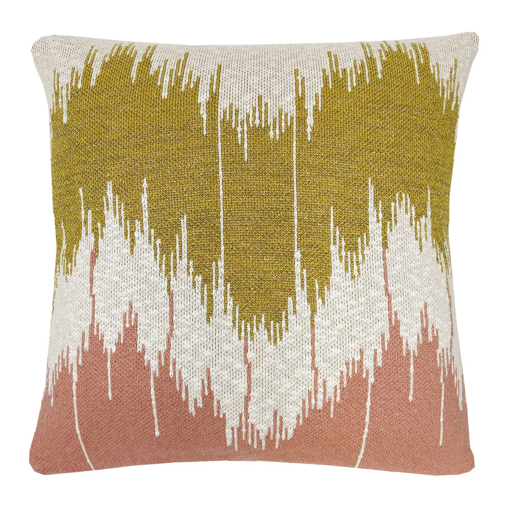 Wave - cuscino rosa in cotone biologico, 50x50 cm