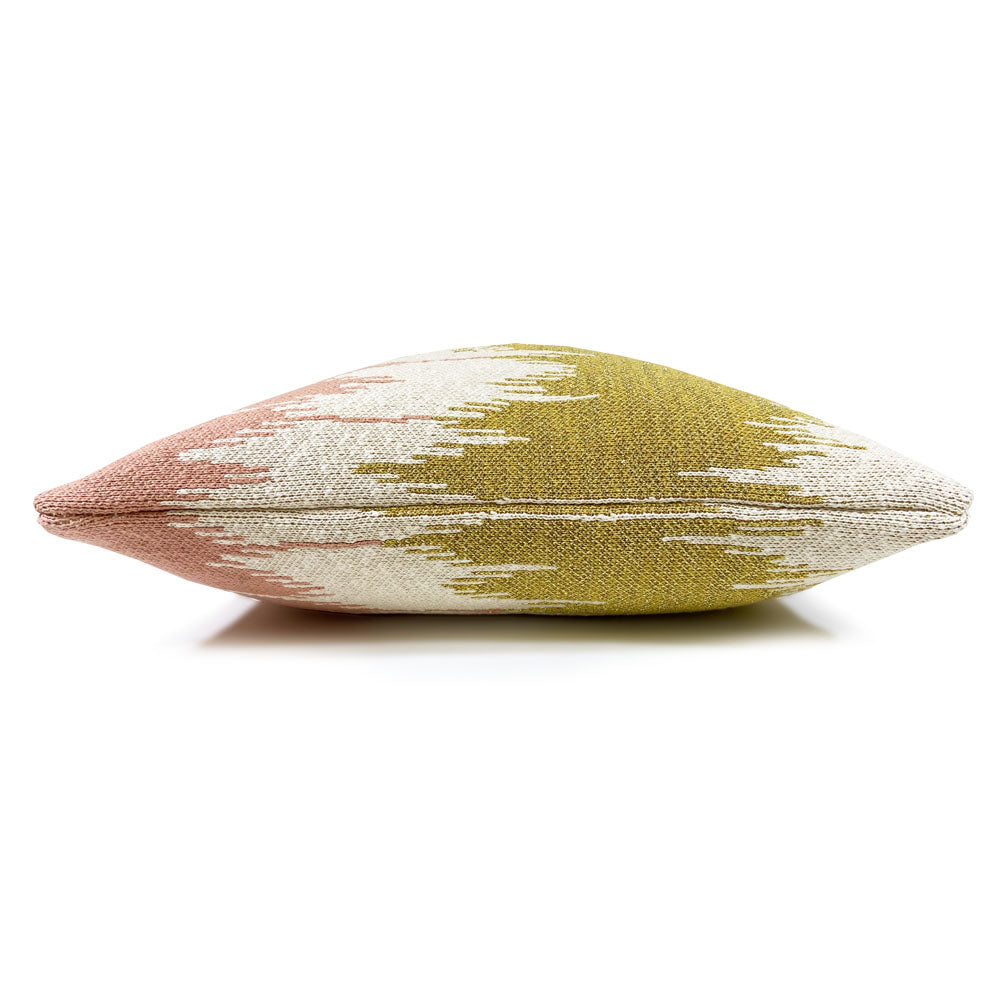 Wave - cuscino rosa in cotone biologico, 50x50 cm