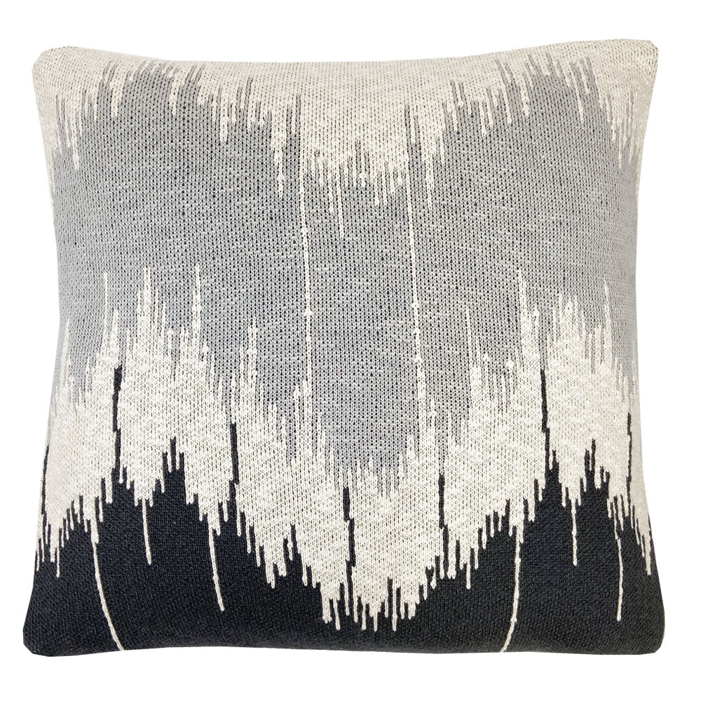 Wave - cuscino antracite, cotone biologico, 50 x 50 cm