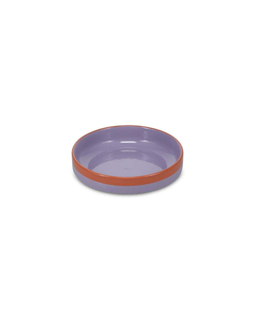 Duo - Piatto fondo viola/arancione, 21x5 cm