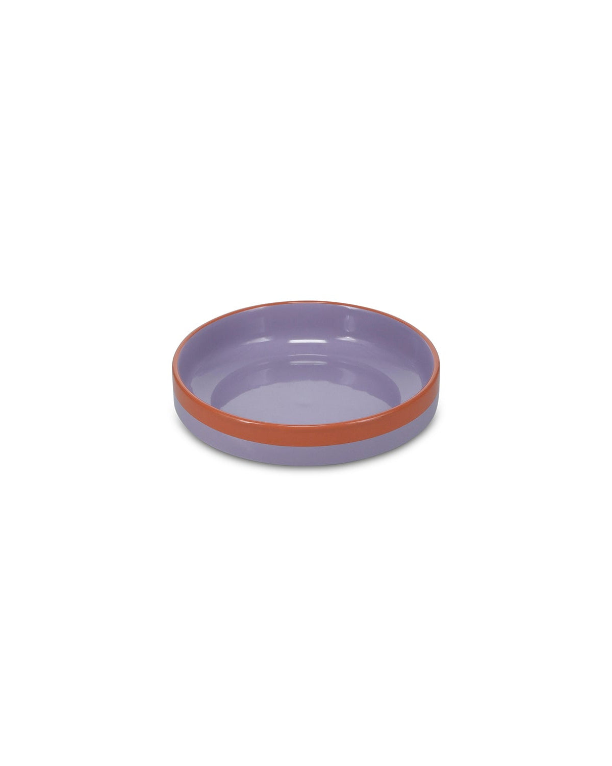 Duo - Piatto fondo viola/arancione, 21x5 cm