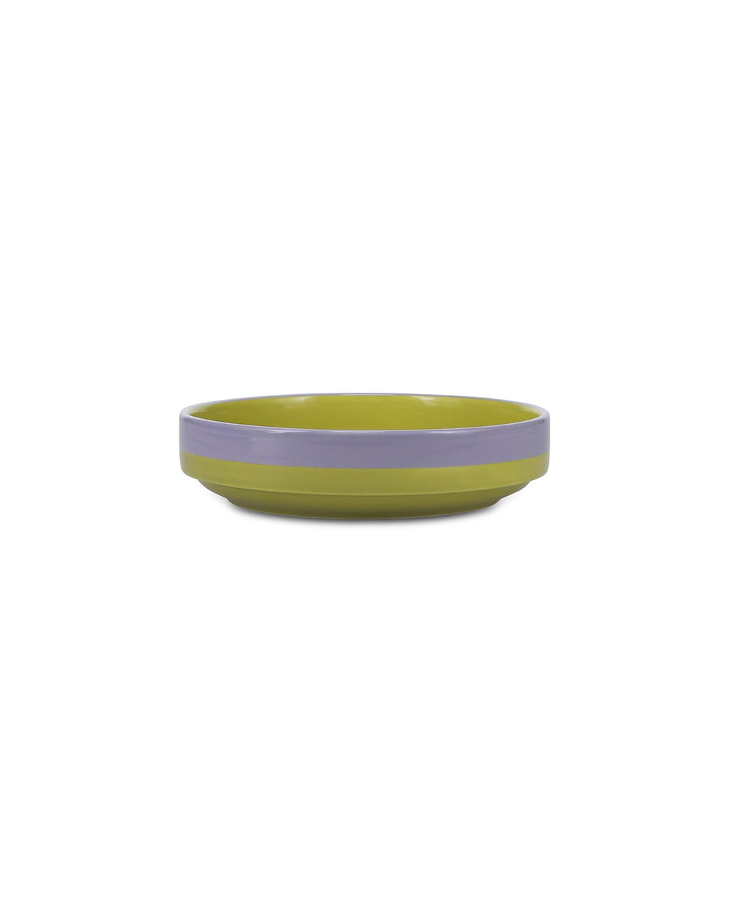Duo - Piatto fondo verde/viola,  21x5 cm