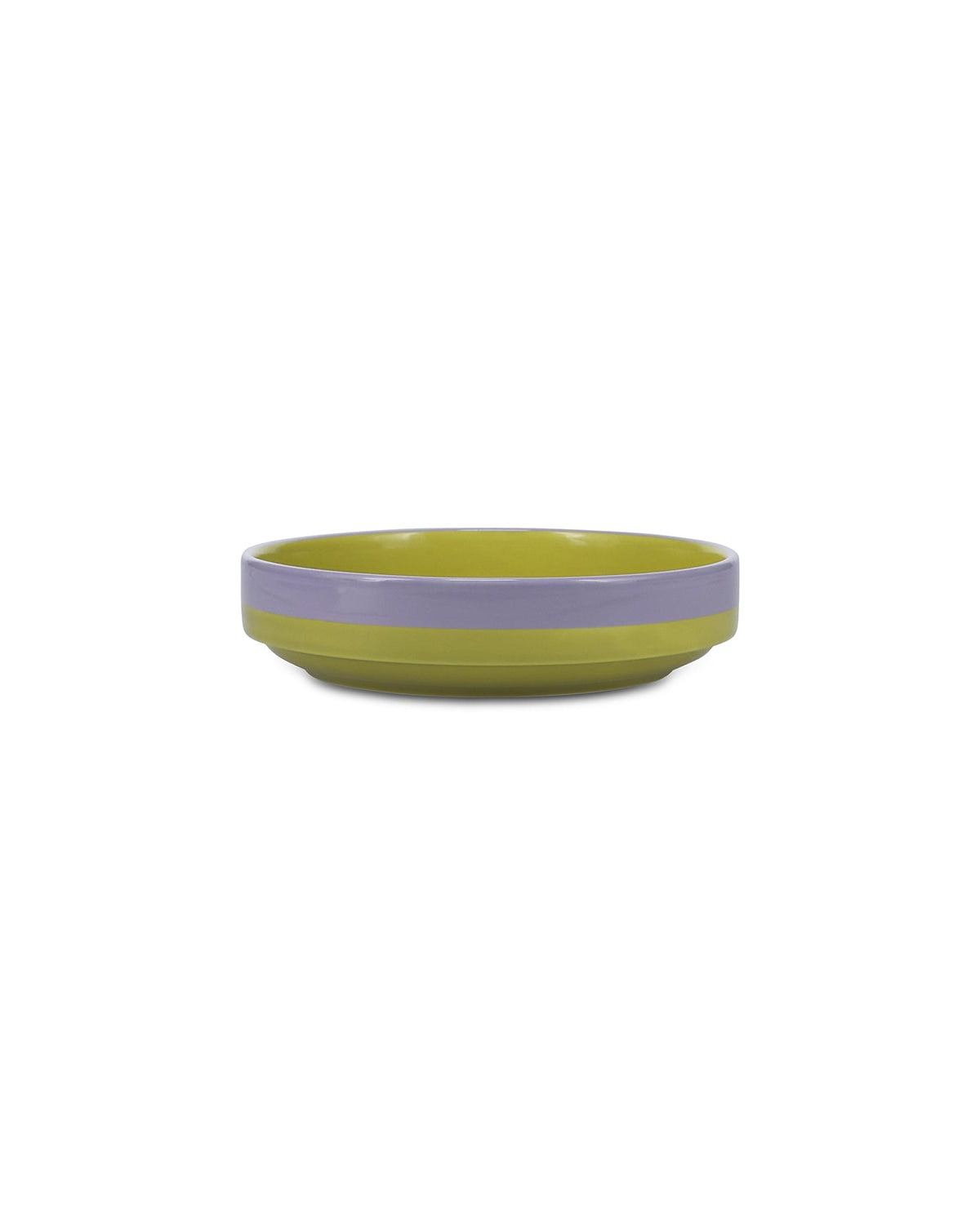 Duo - Piatto fondo verde/viola,  21x5 cm