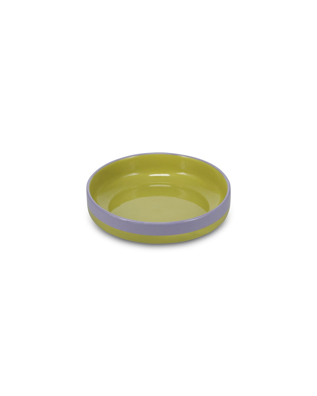 Duo - Piatto fondo verde/viola,  21x5 cm