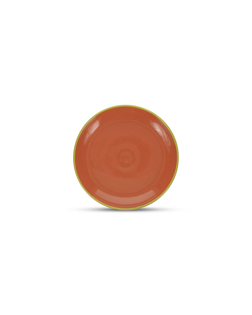 Duo - Piatto da frutta arancione/verde, 18xH2,5cm