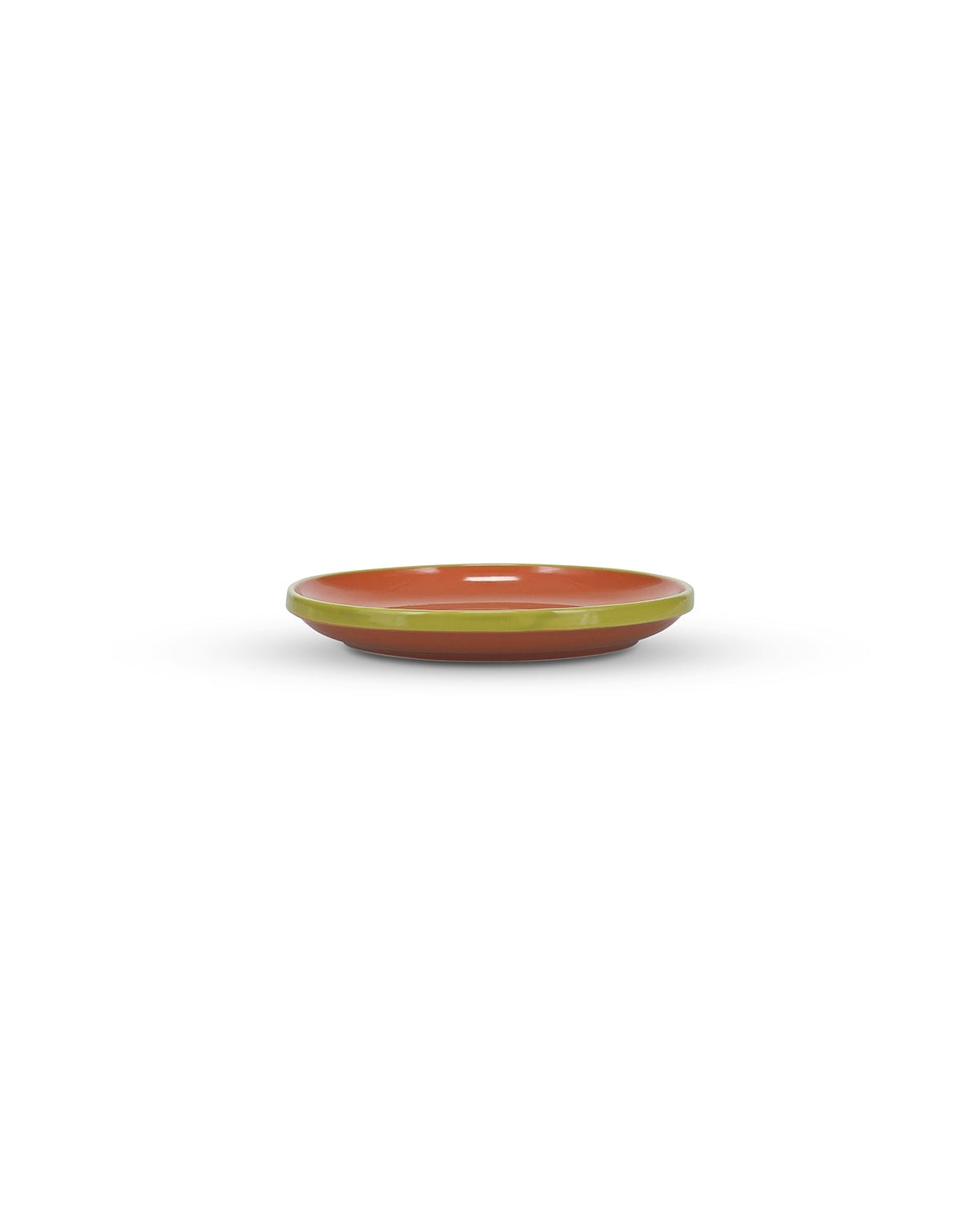 Duo - Piatto da frutta arancione/verde, 18xH2,5cm