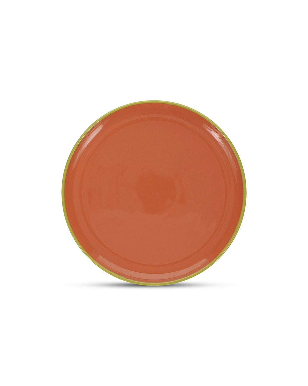 Duo - Piatto piano arancio/verde, 26xH2,5cm