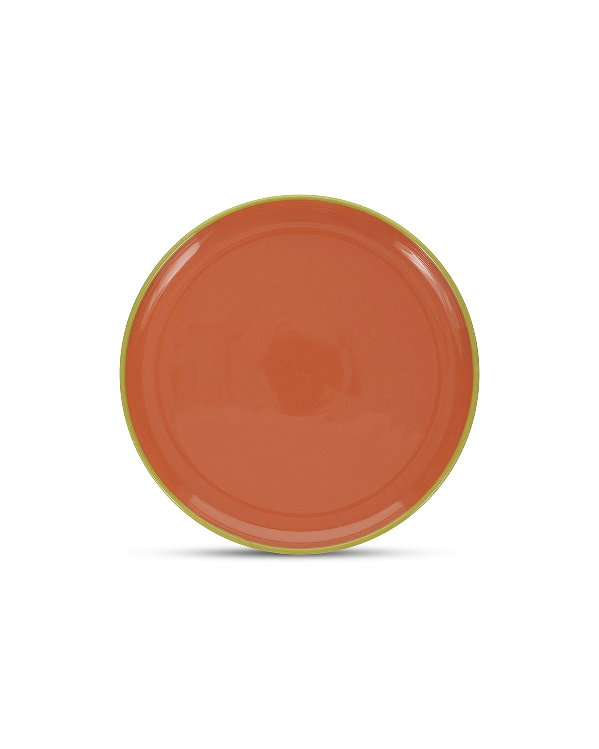 Duo - Piatto piano arancio/verde, 26xH2,5cm