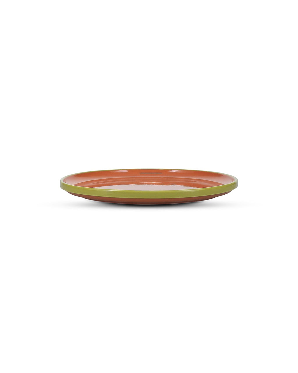 Duo - Piatto piano arancio/verde, 26xH2,5cm