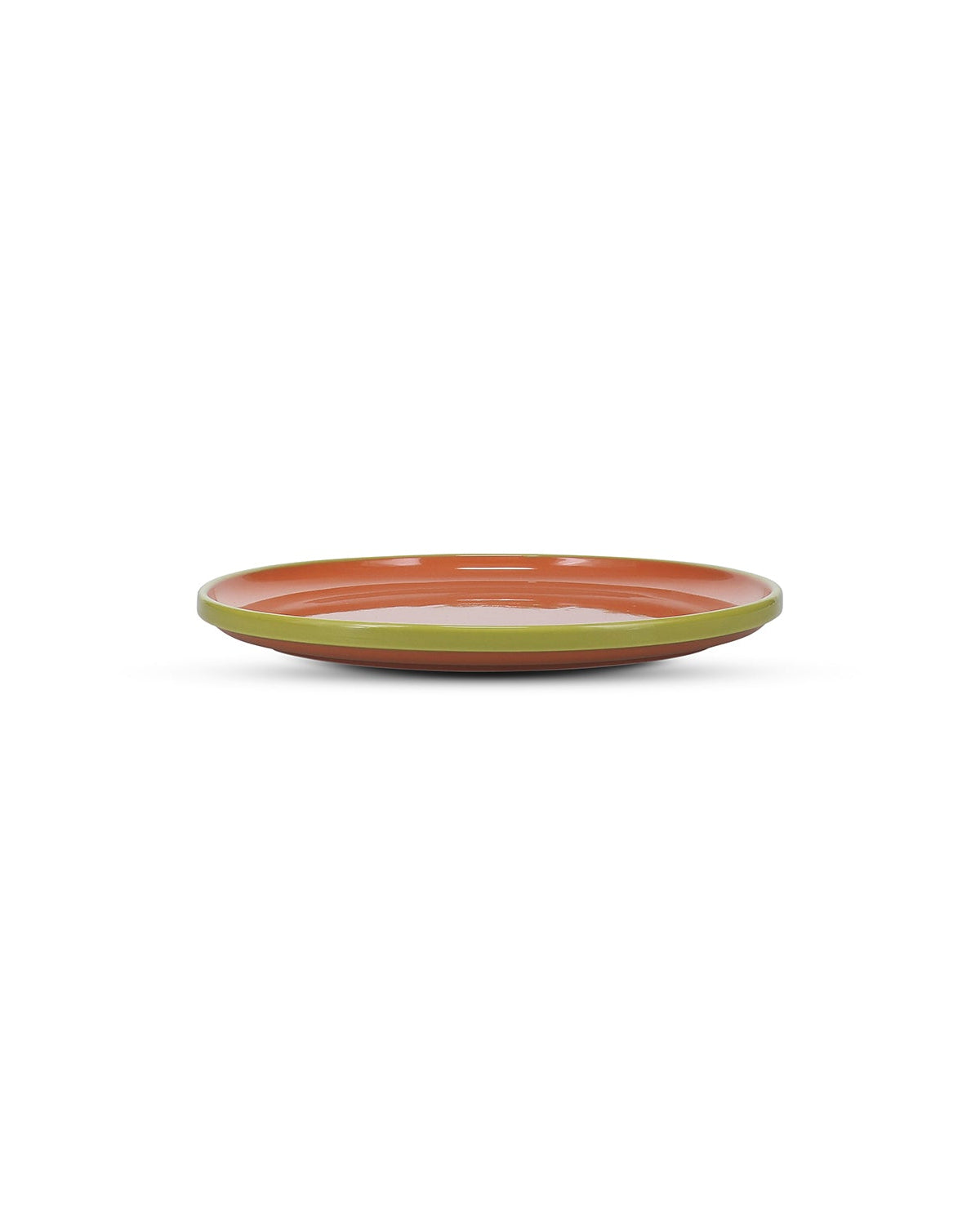 Duo - Piatto piano arancio/verde, 26xH2,5cm