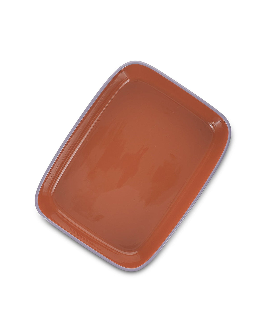 Duo - Pirofila arancione/viola, 29,5x22,5xH7cm