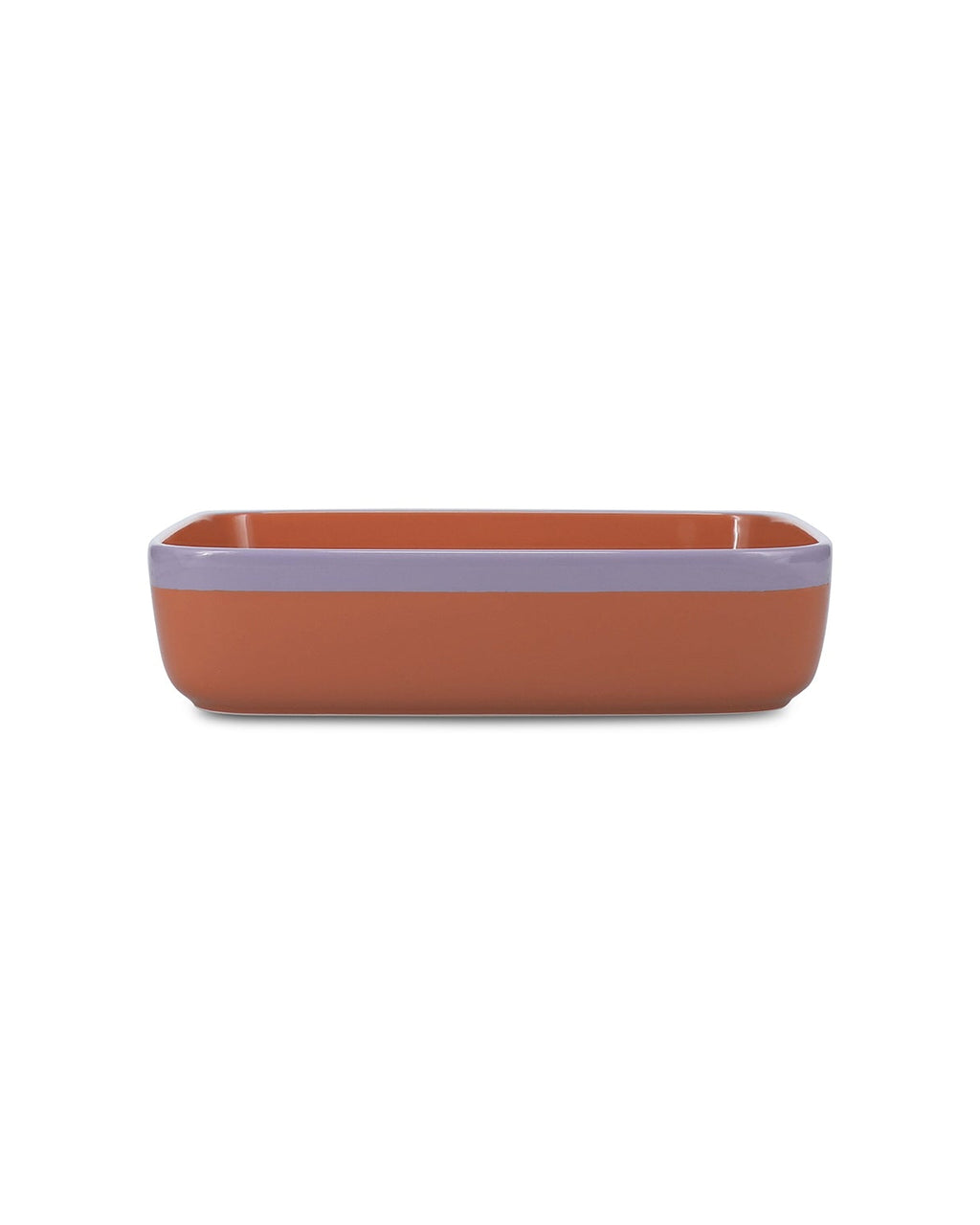 Duo - Pirofila arancione/viola, 29,5x22,5xH7cm