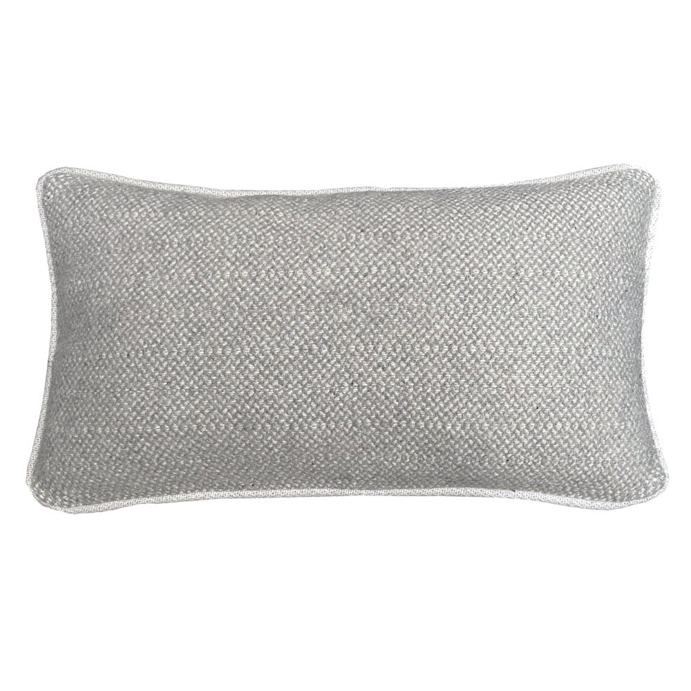 Tilly - cuscino grigio testurizzato in lana e acrilico riciclato, 35 x 60 cm