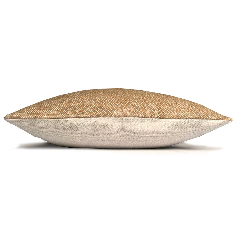 Cam - cuscino cammello beige reversibile in lana e acrilico riciclato, 35x60 cm