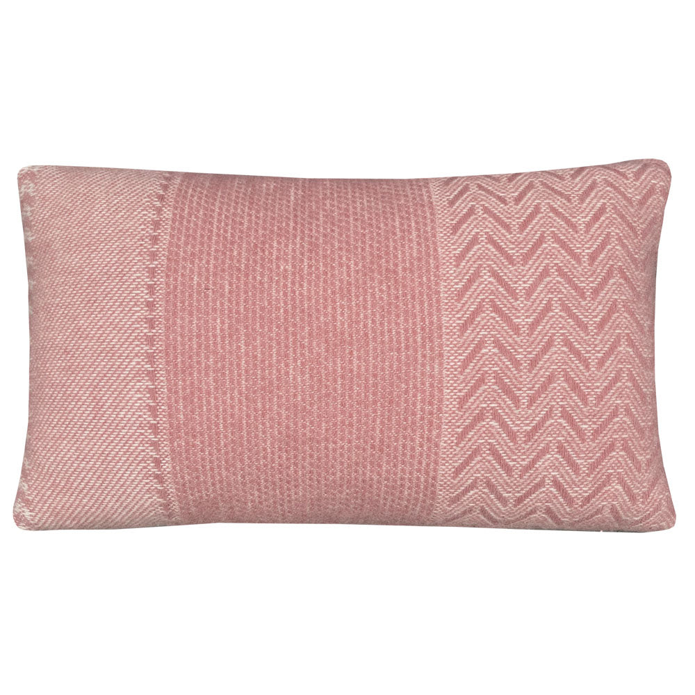 Uptown - cuscino rosa in lana, 35 x 60cm