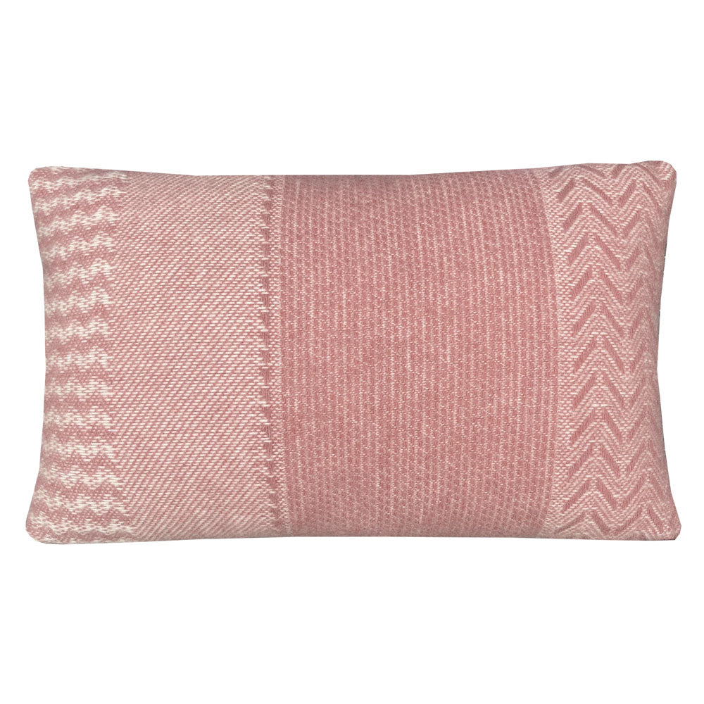 Uptown - cuscino rosa in lana, 35 x 60cm