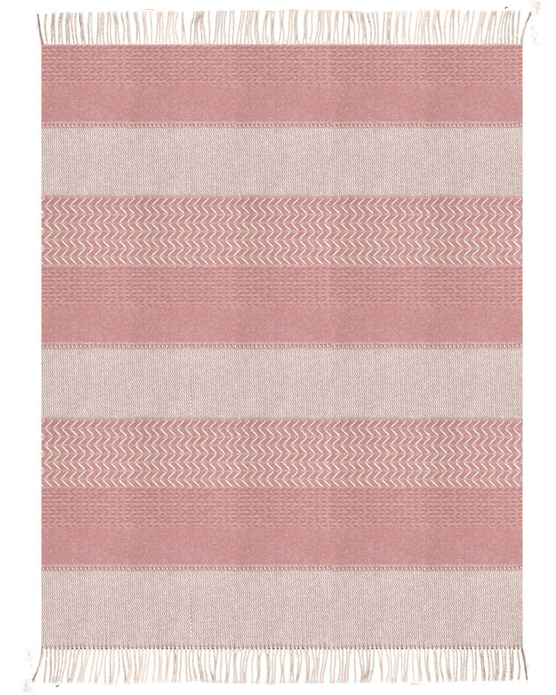 Uptown - plaid rosa in lana, 140 x 200 cm