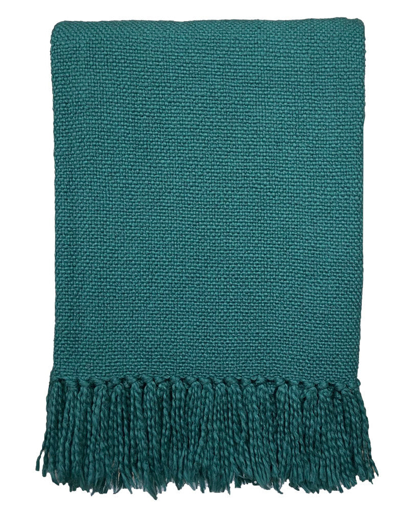 Giangy - plaid in cotone verde pino, 127 x 152 cm