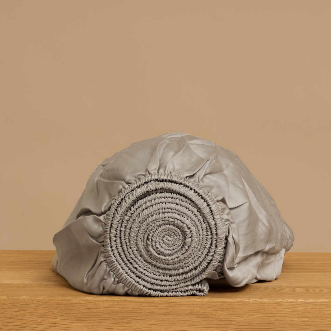 Tencel - Lenzuolo con angoli in tencel grigio tortora,  160 x 200