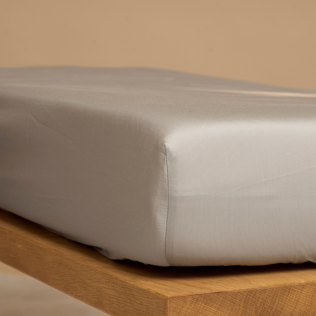 Tencel - Lenzuolo con angoli in tencel grigio tortora,  160 x 200