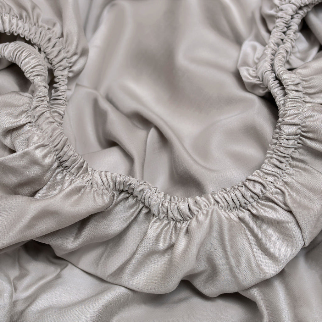 Tencel - Lenzuolo con angoli in tencel grigio tortora,  160 x 200