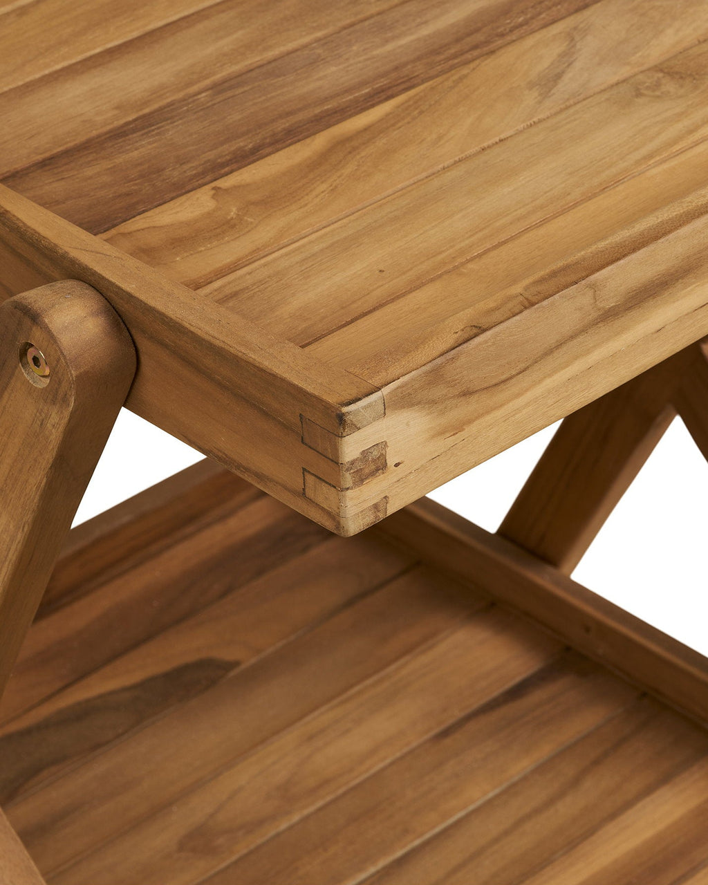 Pasaku - Carrello bar, in legno di teak, naturale, 86x50x81 cm