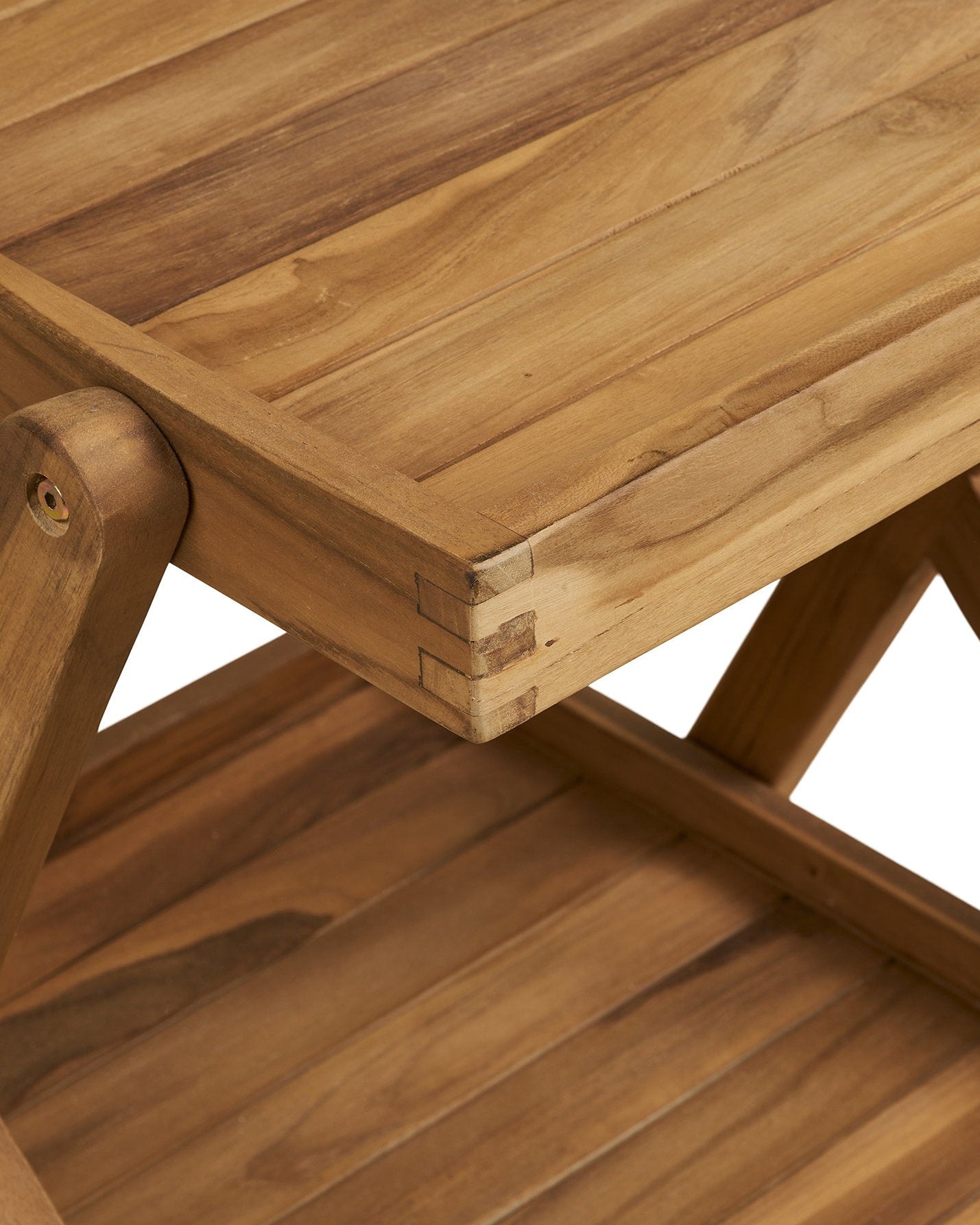 Pasaku - Carrello bar, in legno di teak, naturale, 86x50x81 cm