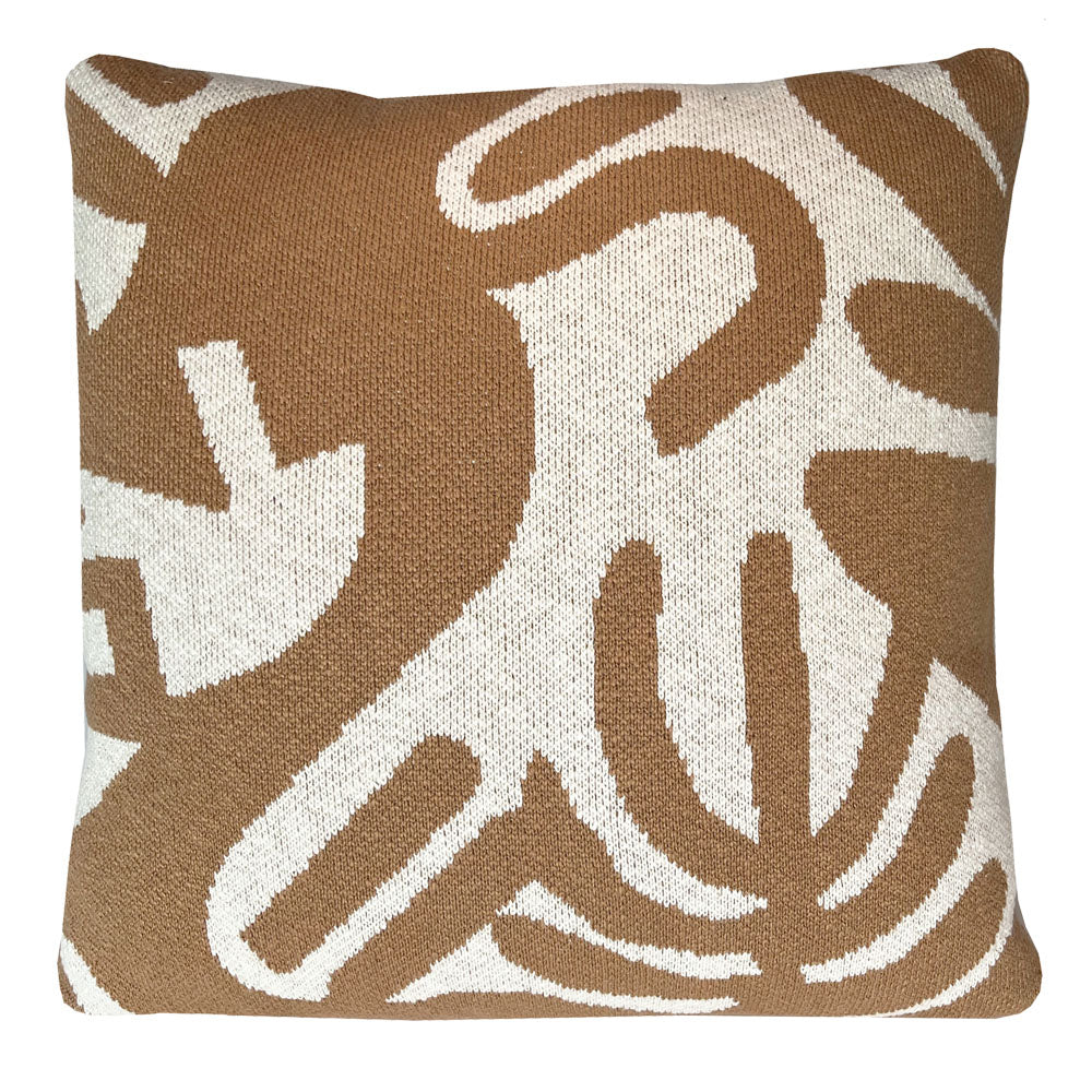 Floral Victory - cuscino fudge in cotone biologico, 50 x 50 cm