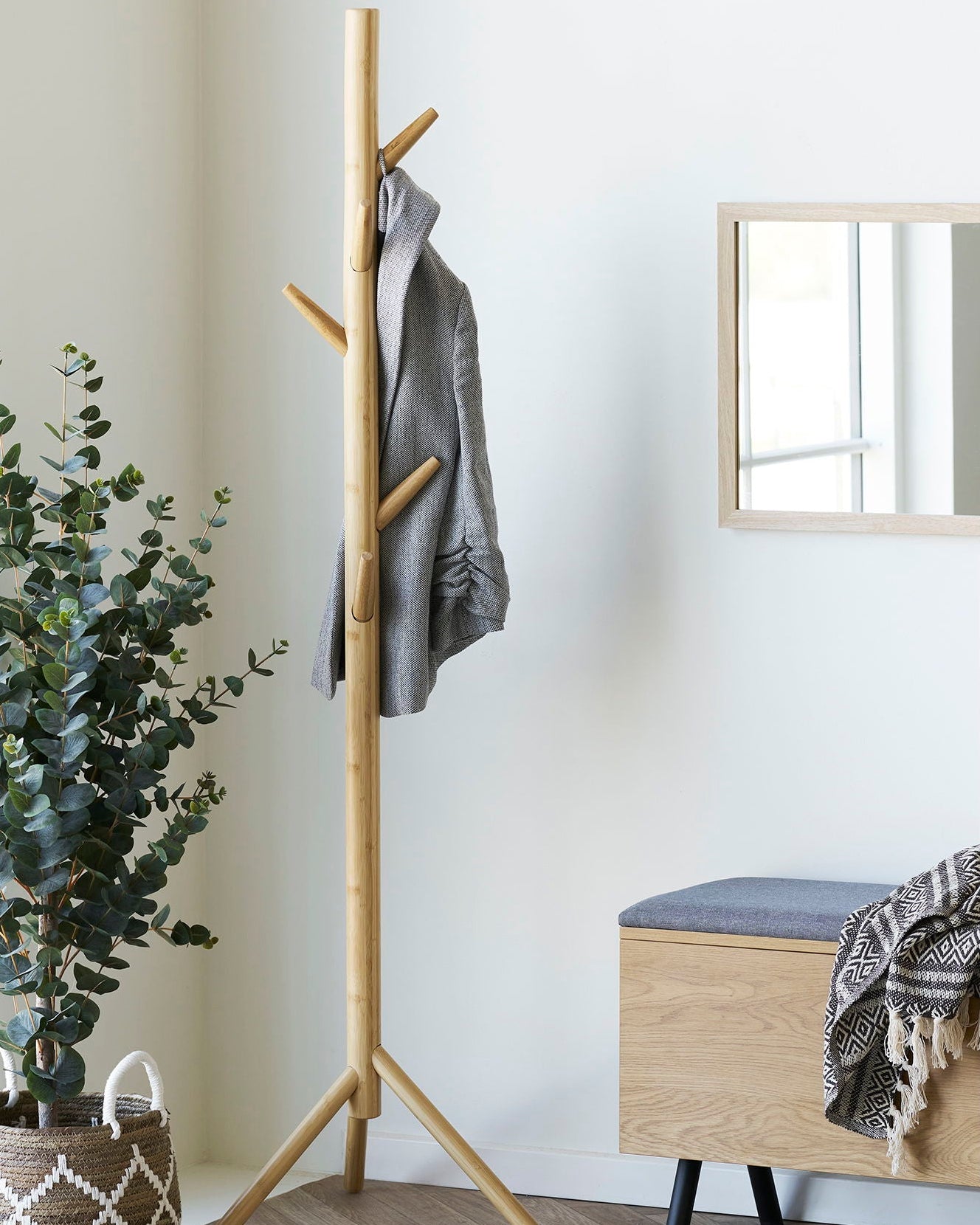 Wanaka - appendiabiti in bambù, naturale 50x163