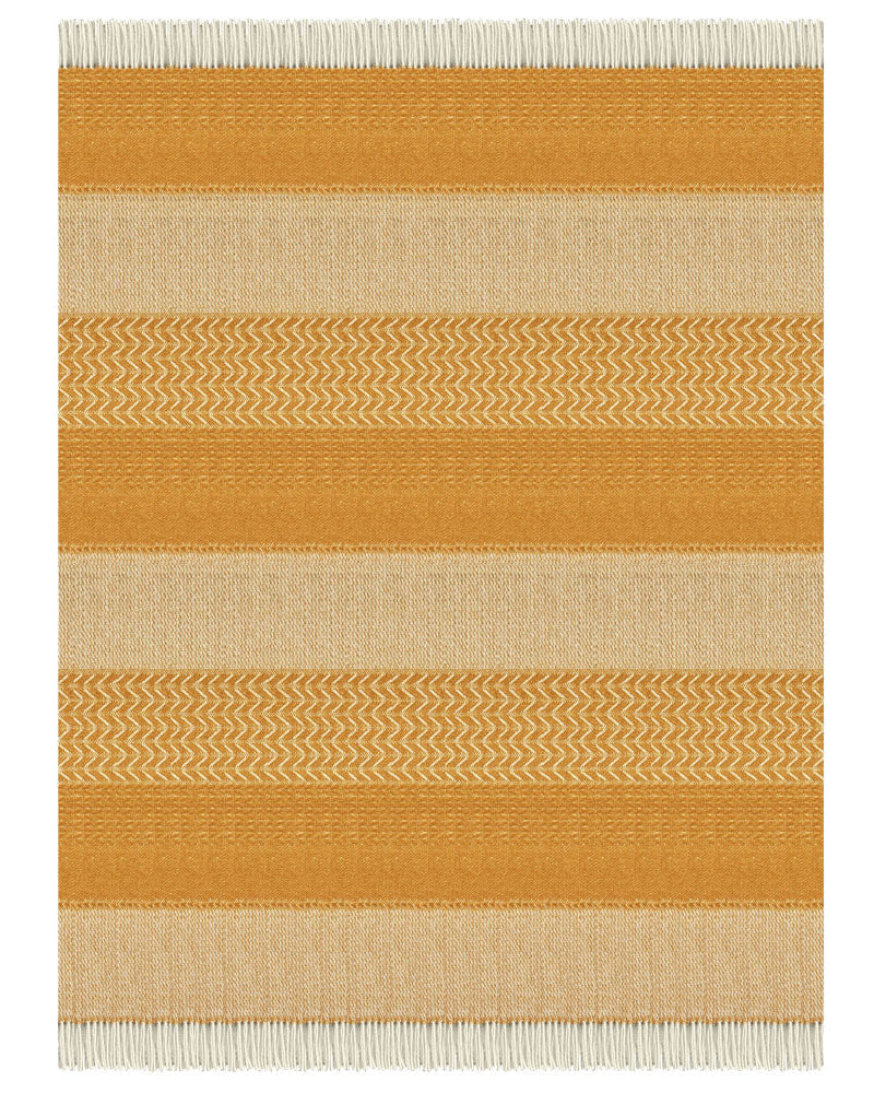 Uptown - Plaid in lana ocra, 140 x 200 cm