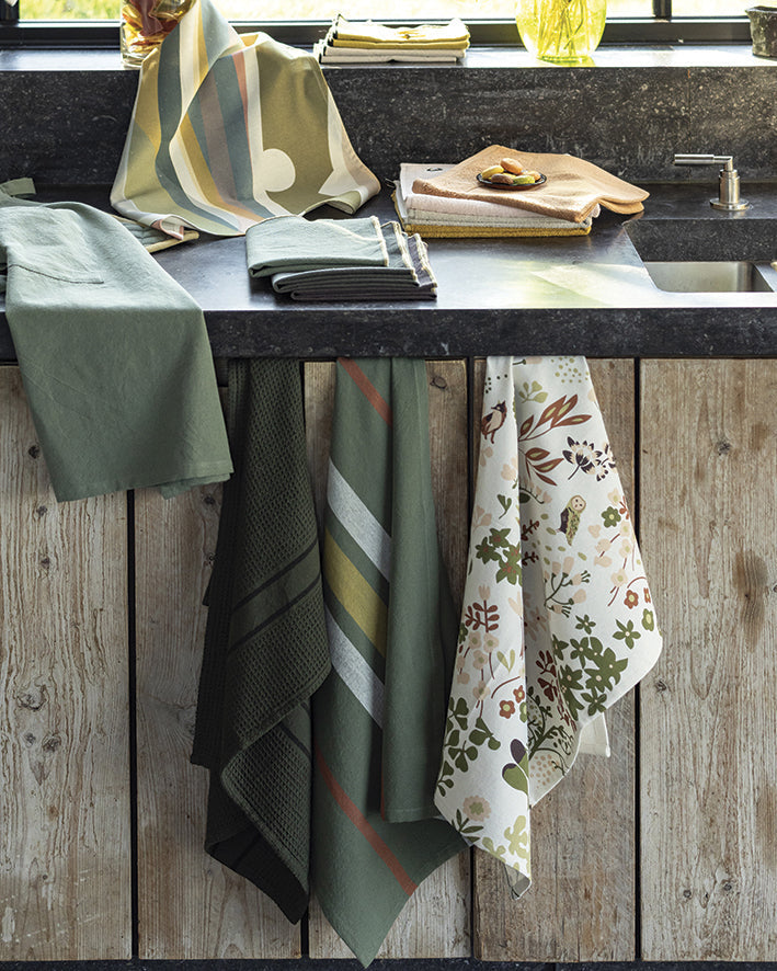 Strofinaccio riciclato Lars Olive 50 X 70