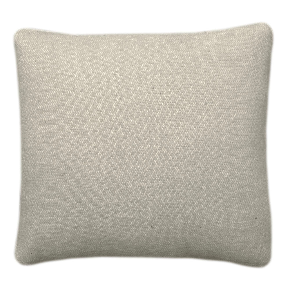 Biagio - cuscino beige reversibile in lana e acrilico riciclato, 50x50 cm