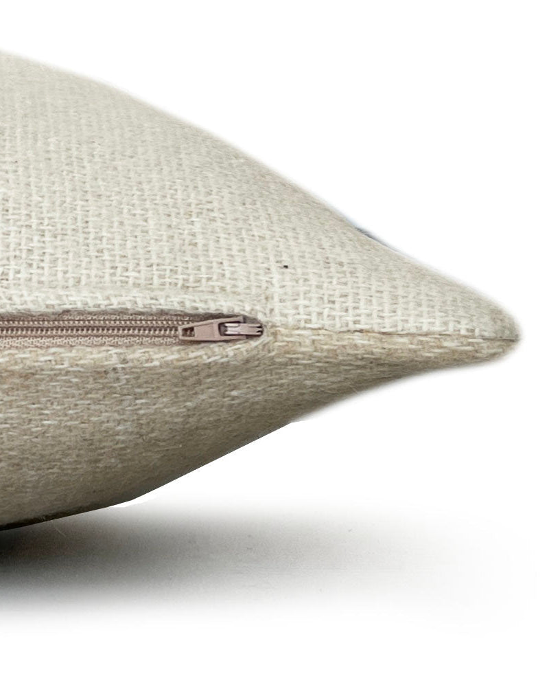 Biagio - cuscino beige reversibile in lana e acrilico riciclato, 50x50 cm