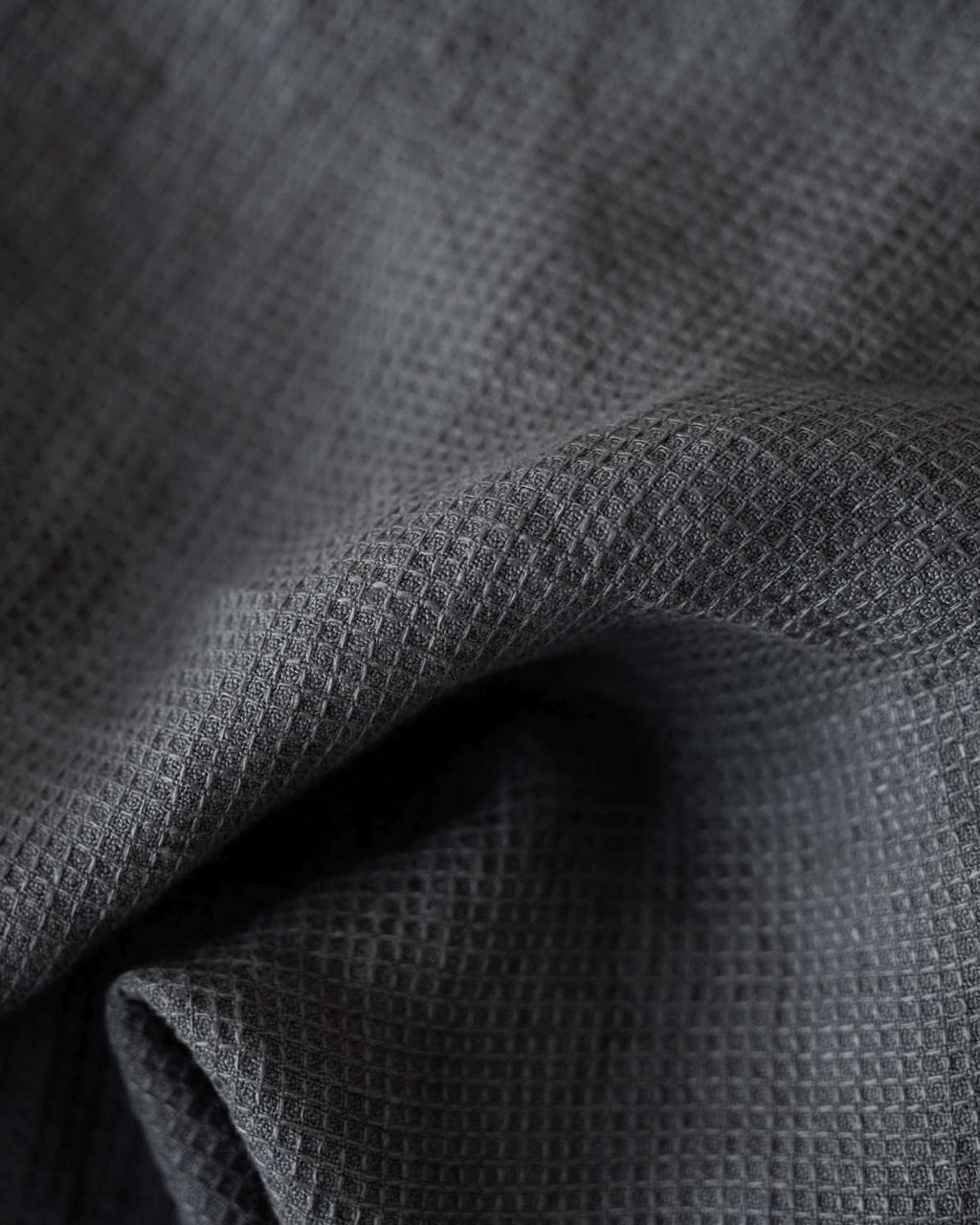 Small Waffle - set 3 asciugamani in lino grigio scuro