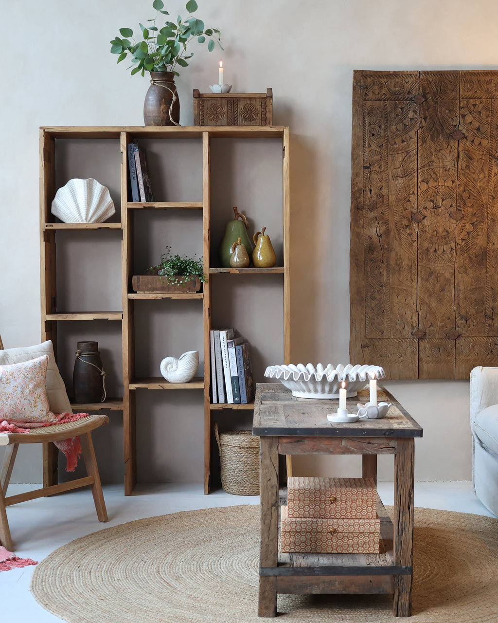 Provence - Libreria in legno di olmo