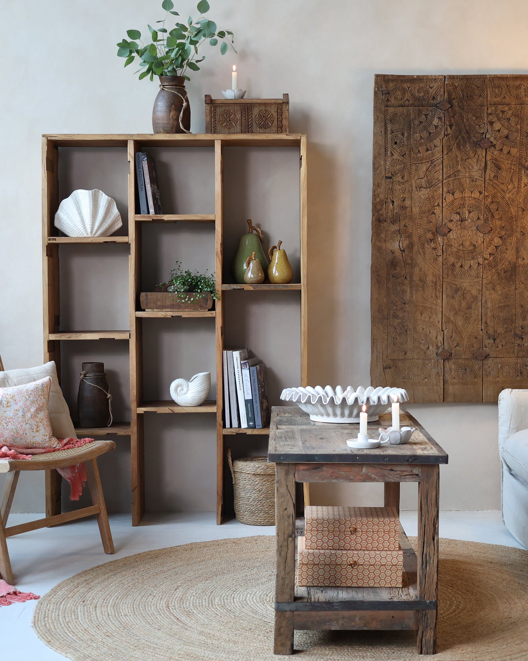 Provence - Libreria in legno di olmo
